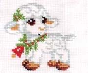 Schema punto croce Pecorella 1