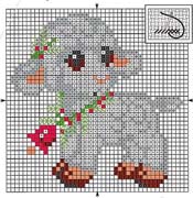 Schema punto croce Pecorella 2