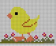 Schema punto croce Pulcino