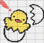 Schema punto croce Uovo Pulcino 3