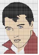 Schema punto croce Elvis Presley