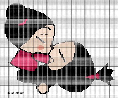 Schema punto croce Bacio Intenso