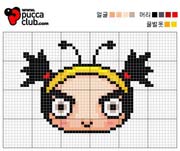 Schema punto croce Pucca Occhioni