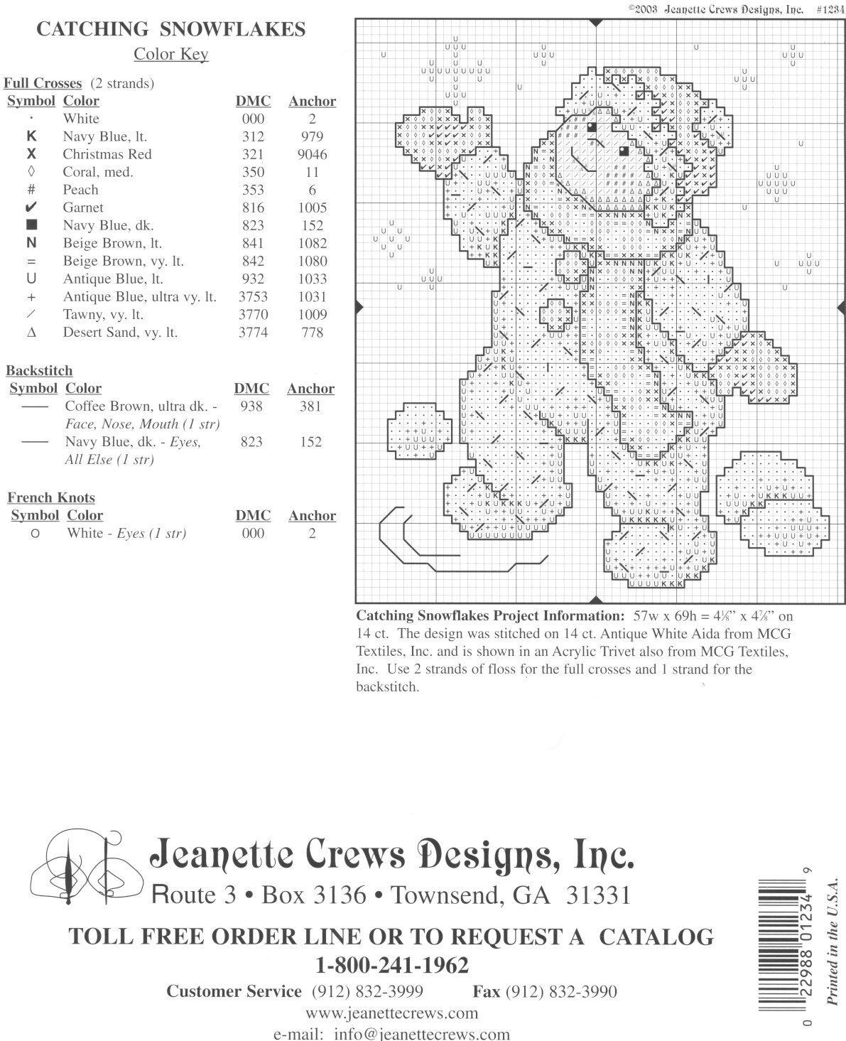Schema punto croce Omino 13f