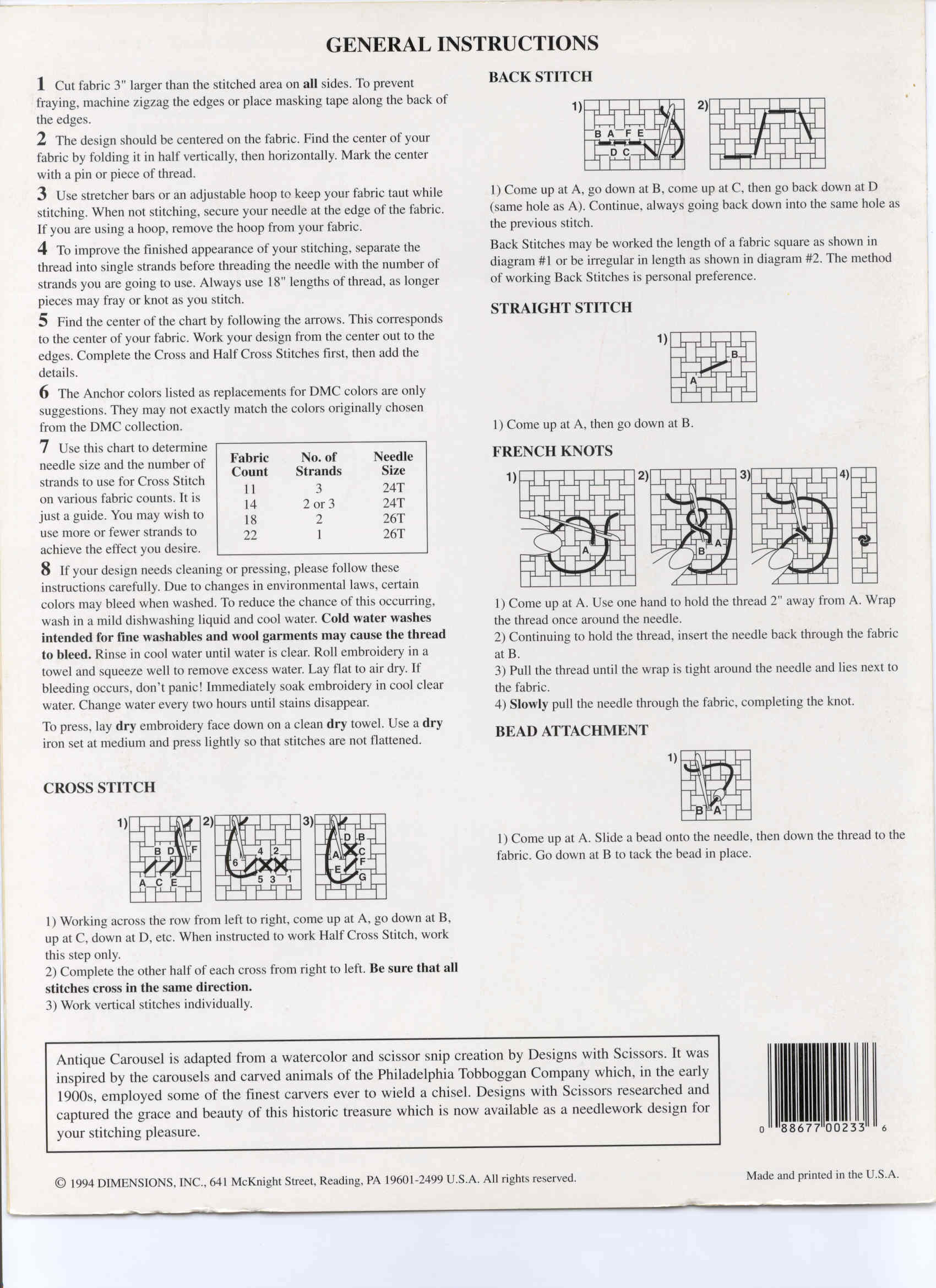 Schema punto croce Antique Carousel 04