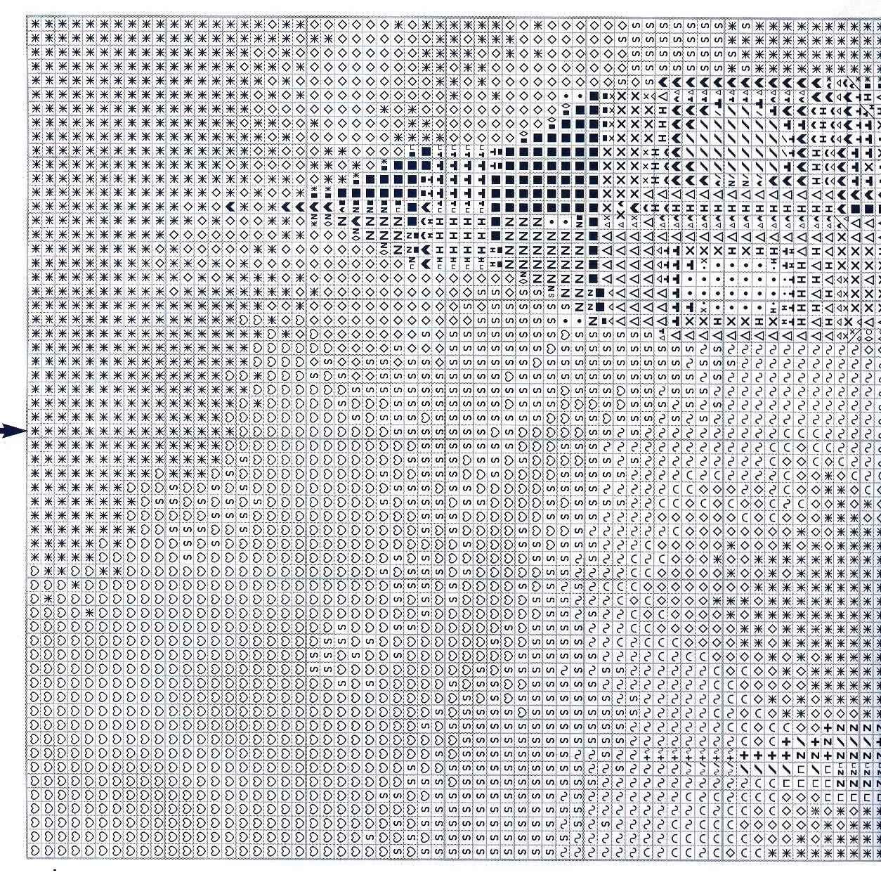 Schema punto croce Big Ben 02