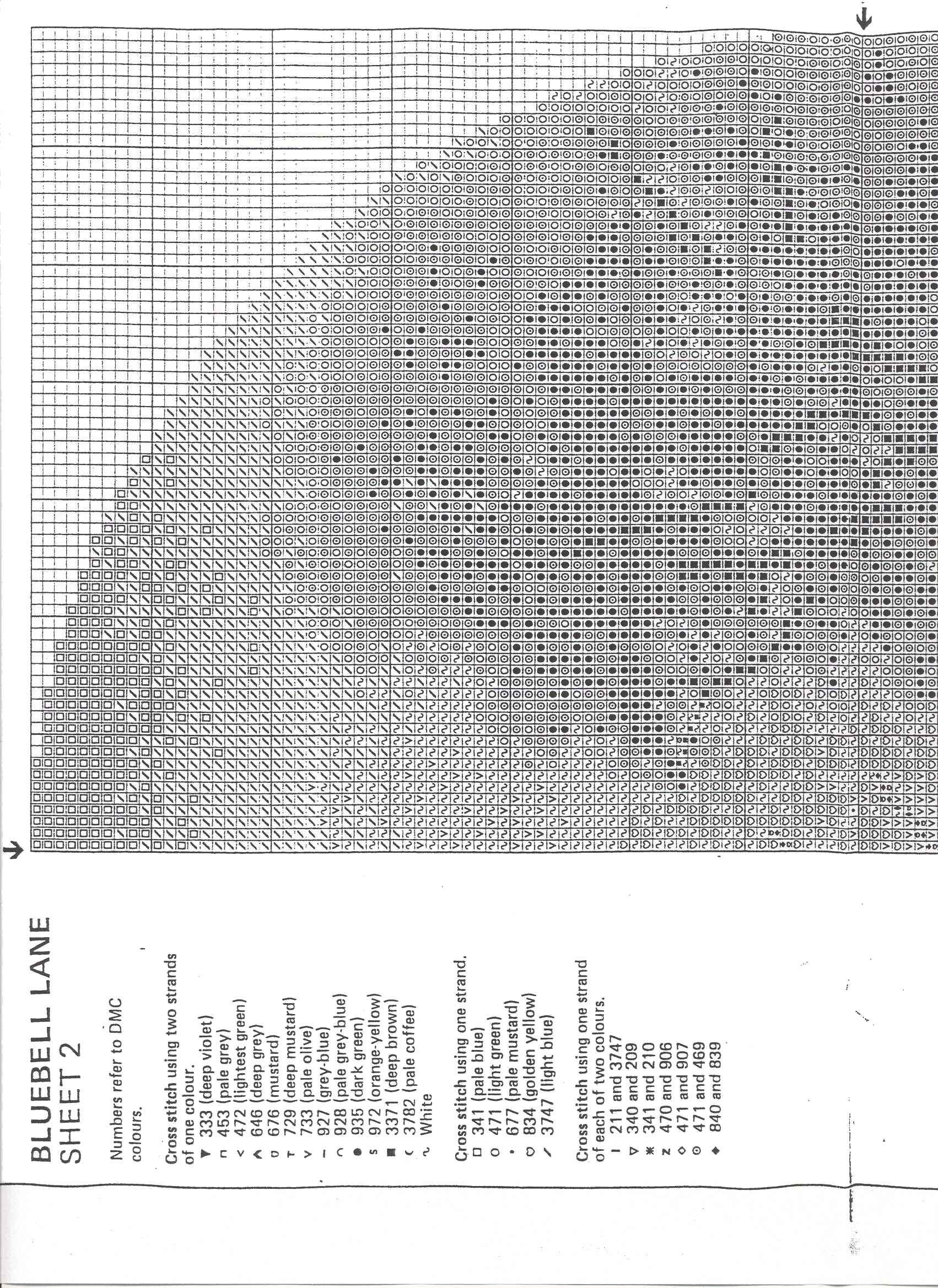 Schema punto croce Bluebell Lane 04