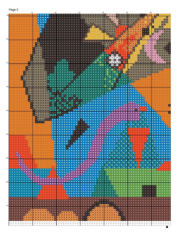 Schema punto croce Kandinsky 3