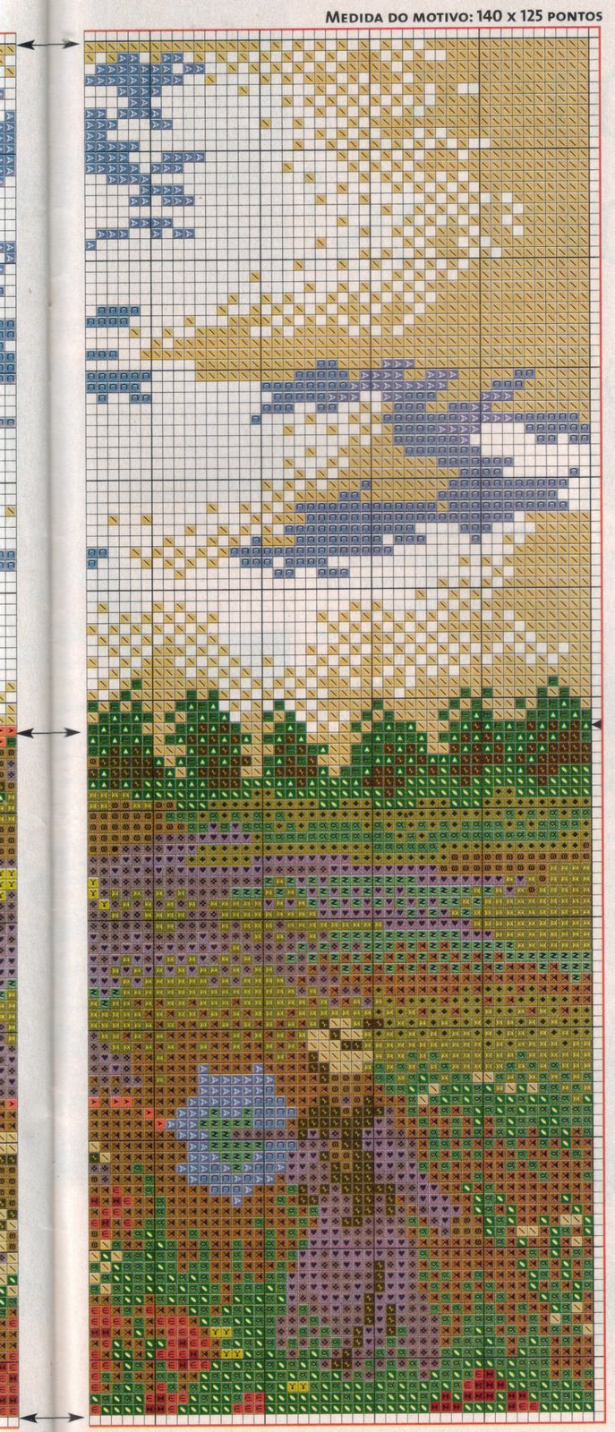 Schema punto croce Monet 3