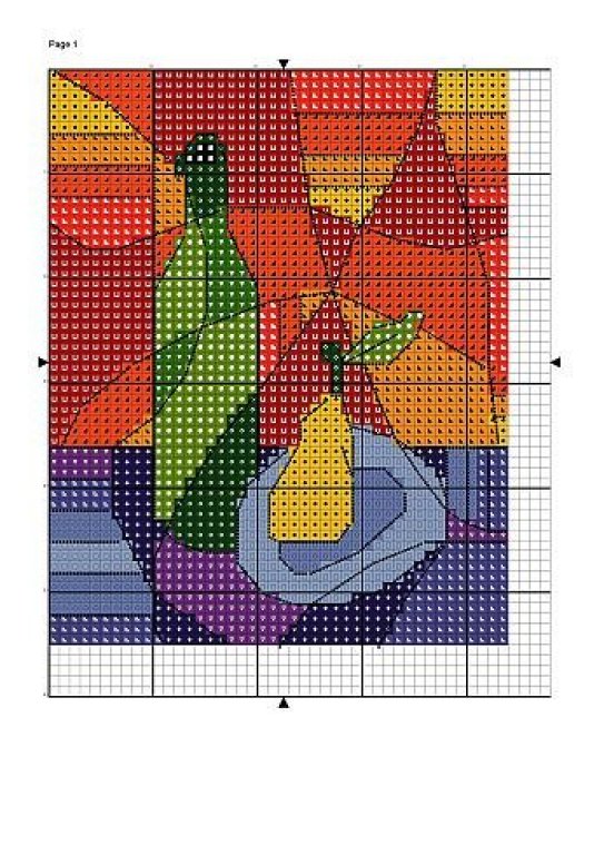 Schema punto croce Quadro Astratto 21