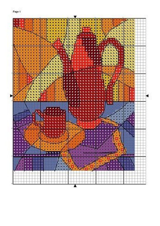 Schema punto croce Quadro Astratto 31
