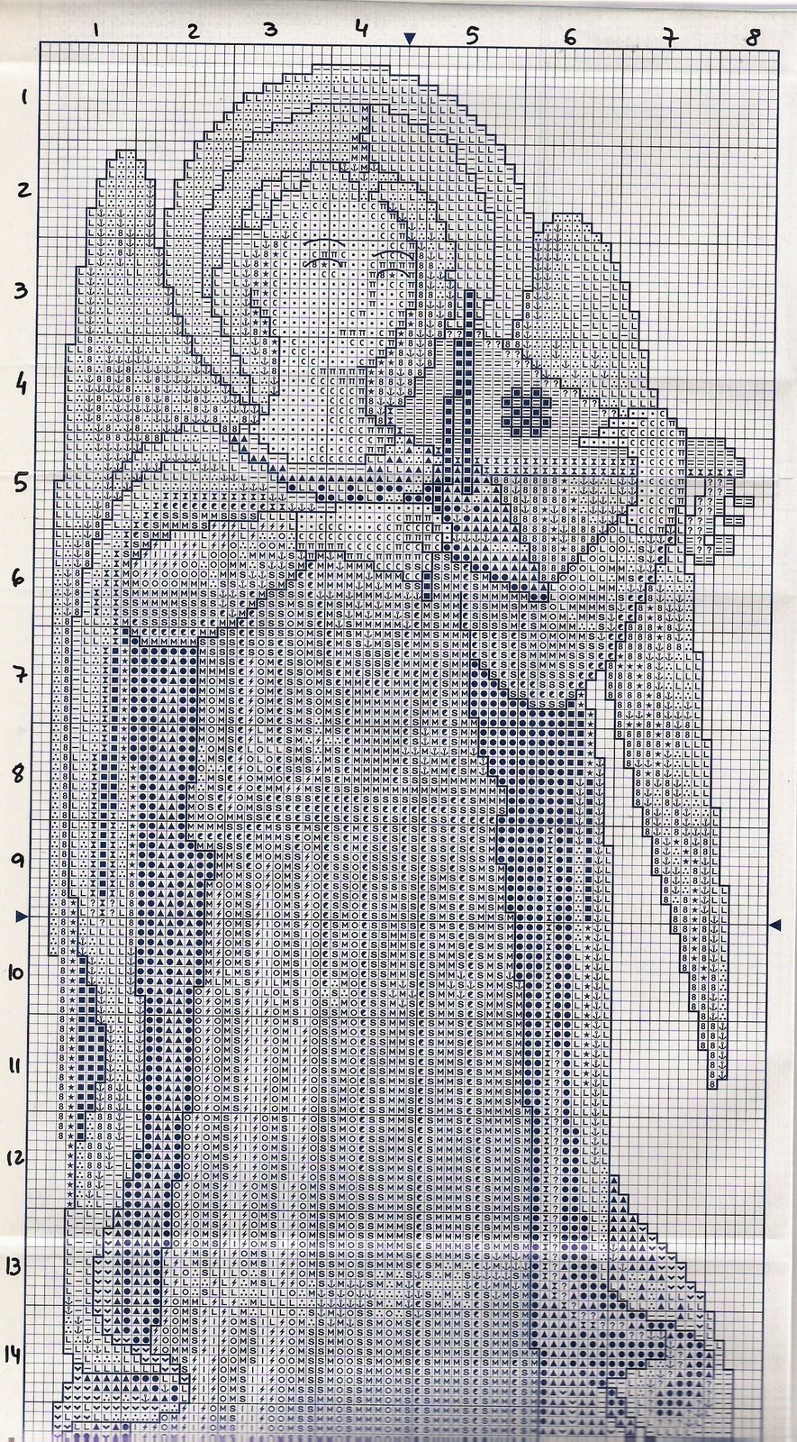 Schema punto croce Angel 02