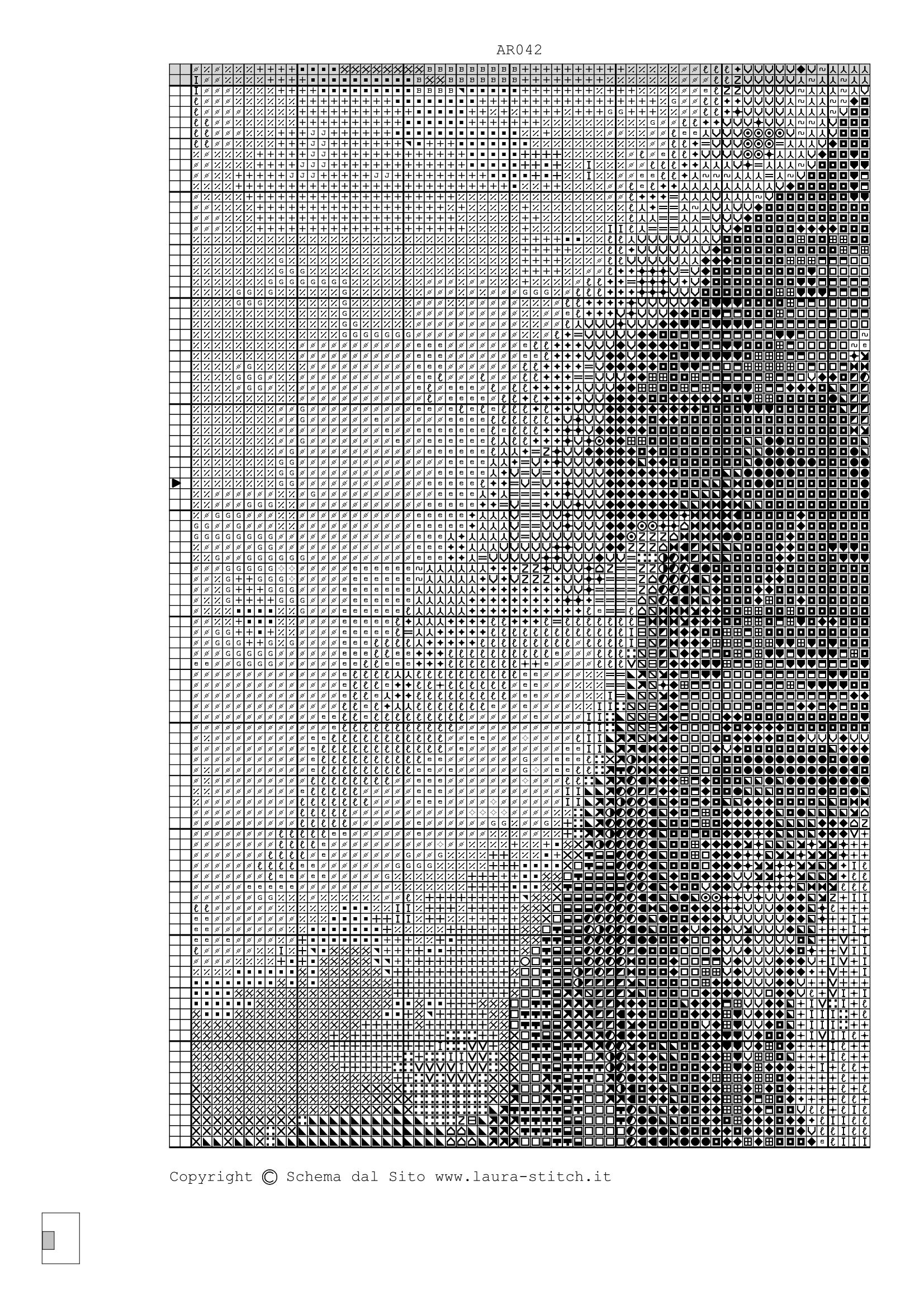 Schema punto croce Angelo Con Cerbattio 03