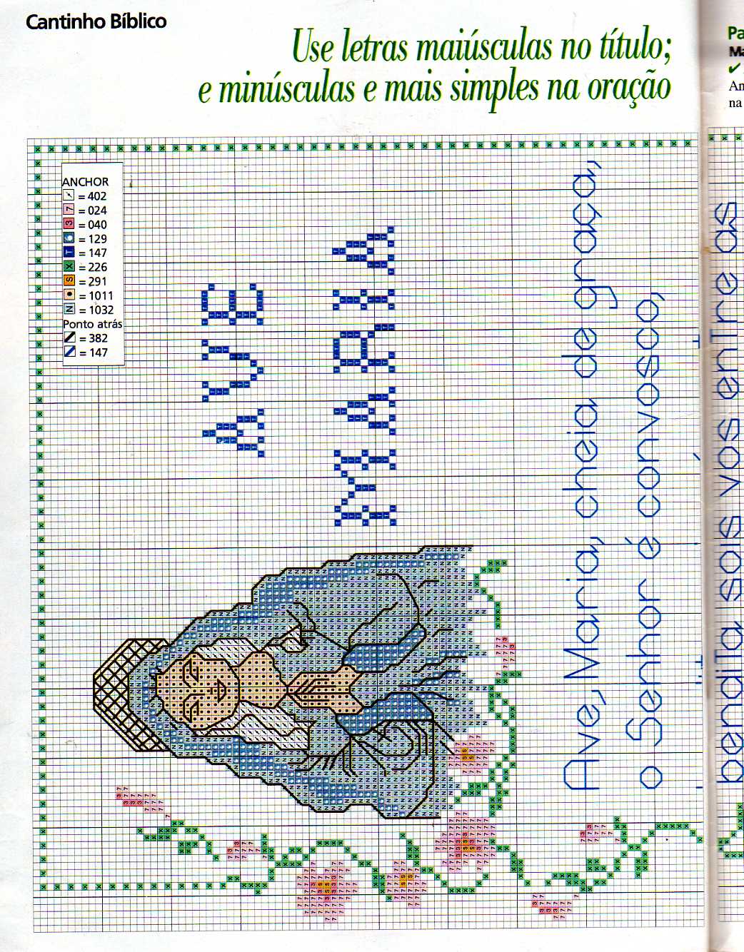 Schema punto croce Ave Maria 03
