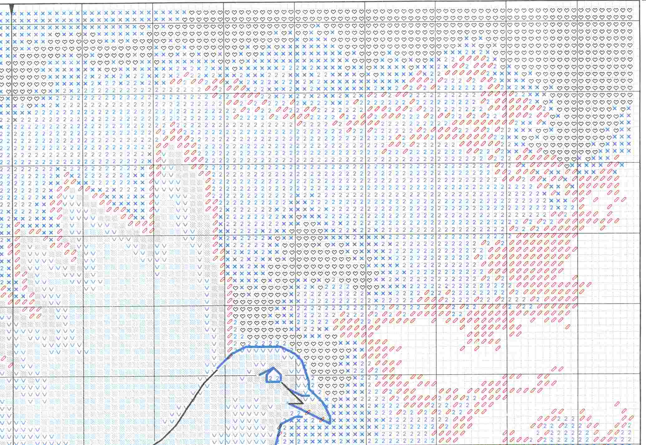 Schema punto croce Colomba Della Pace 03
