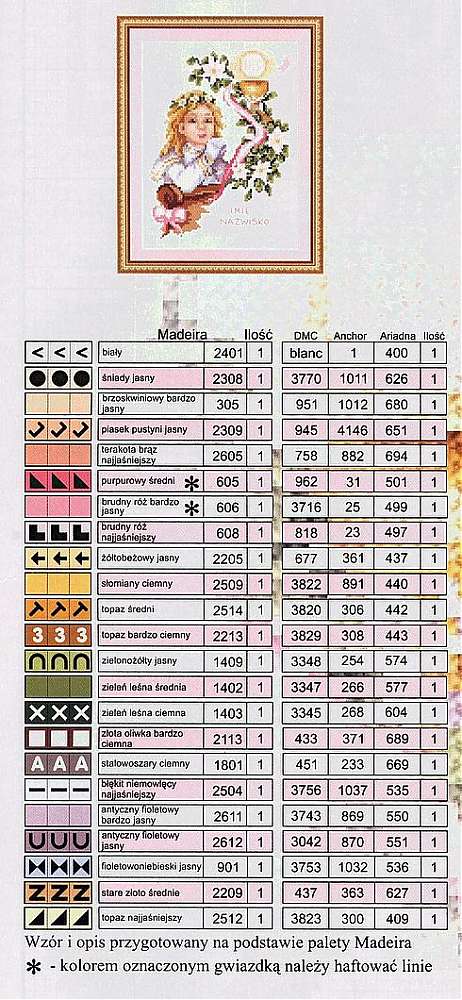 Schema punto croce Comunione 04
