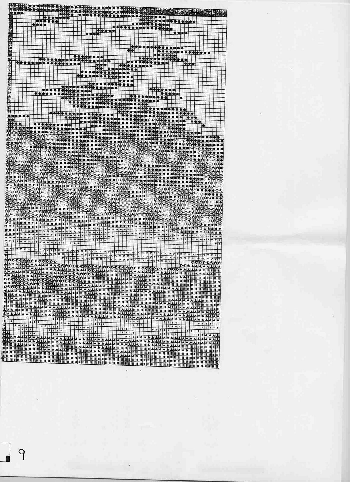 Schema punto croce Cristo De Dali 10