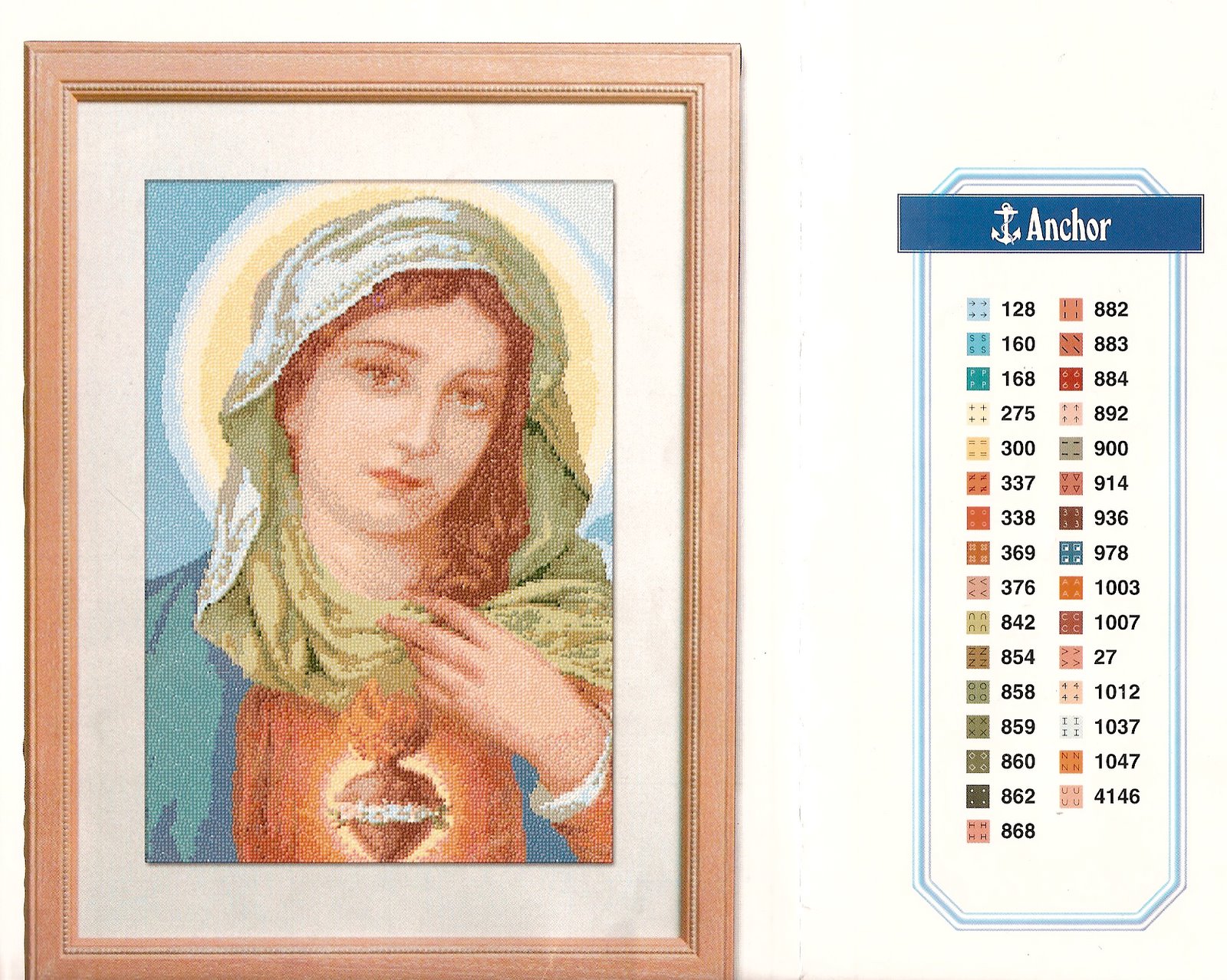 Schema punto croce Cuore Di Maria 03