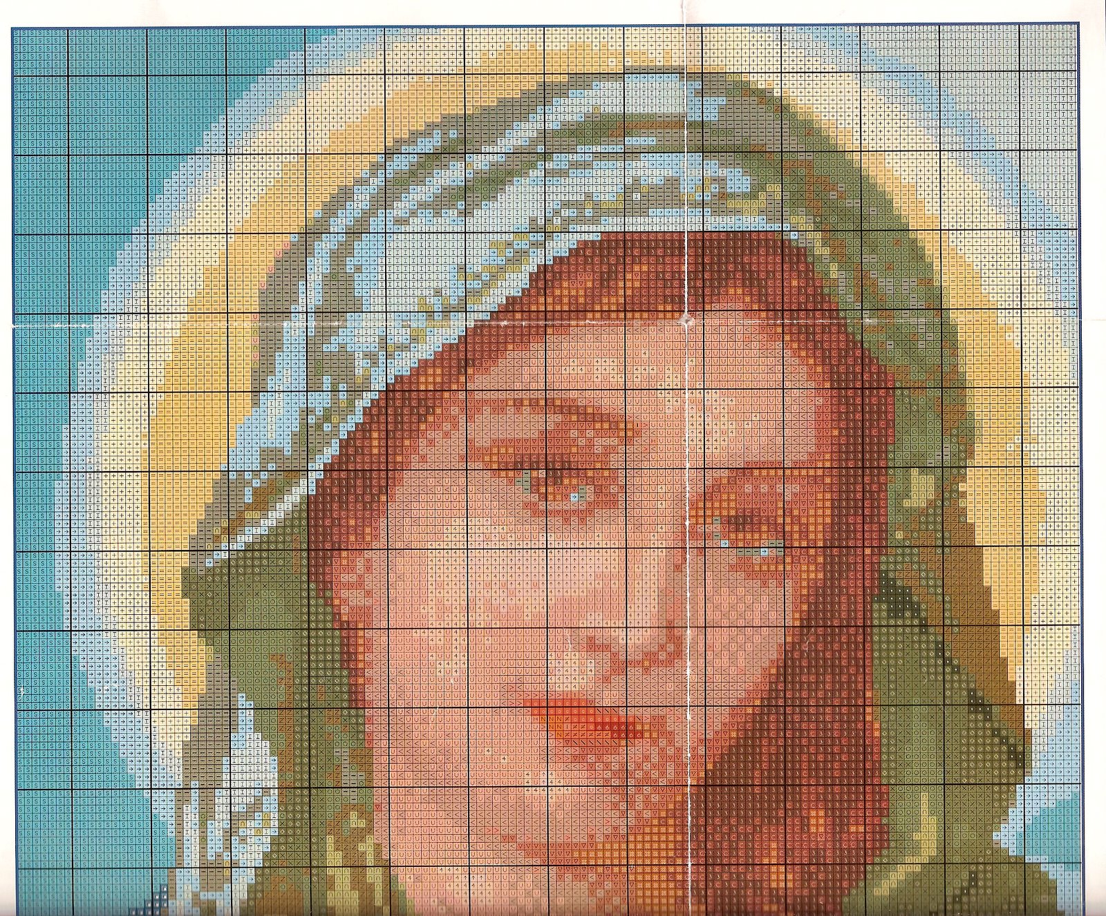 Schema punto croce Cuore Di Maria 05