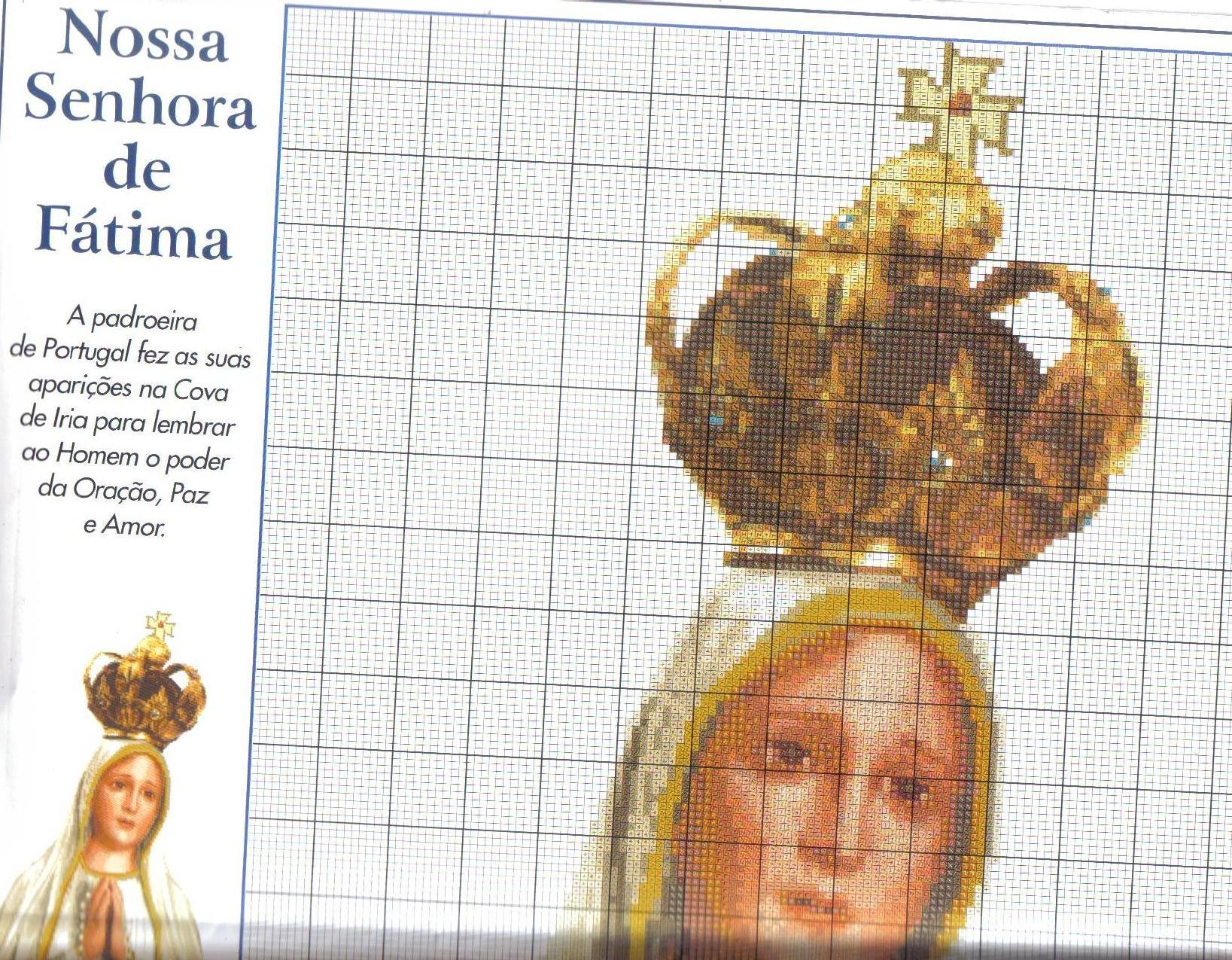 Schema punto croce Fatima 02