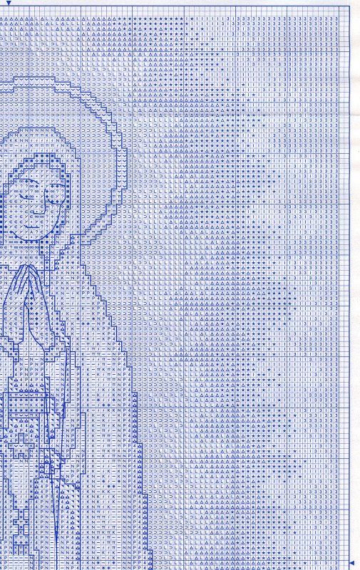 Schema punto croce Fatima 06