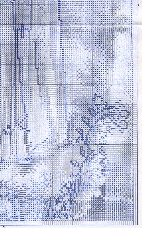 Schema punto croce Fatima 08