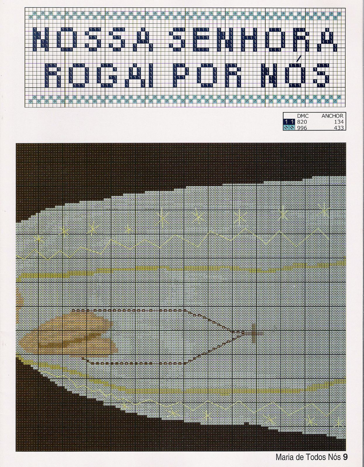 Schema punto croce Fatima 13