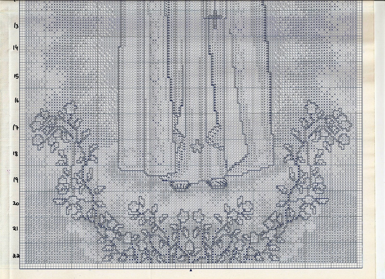 Schema punto croce Fatima 20
