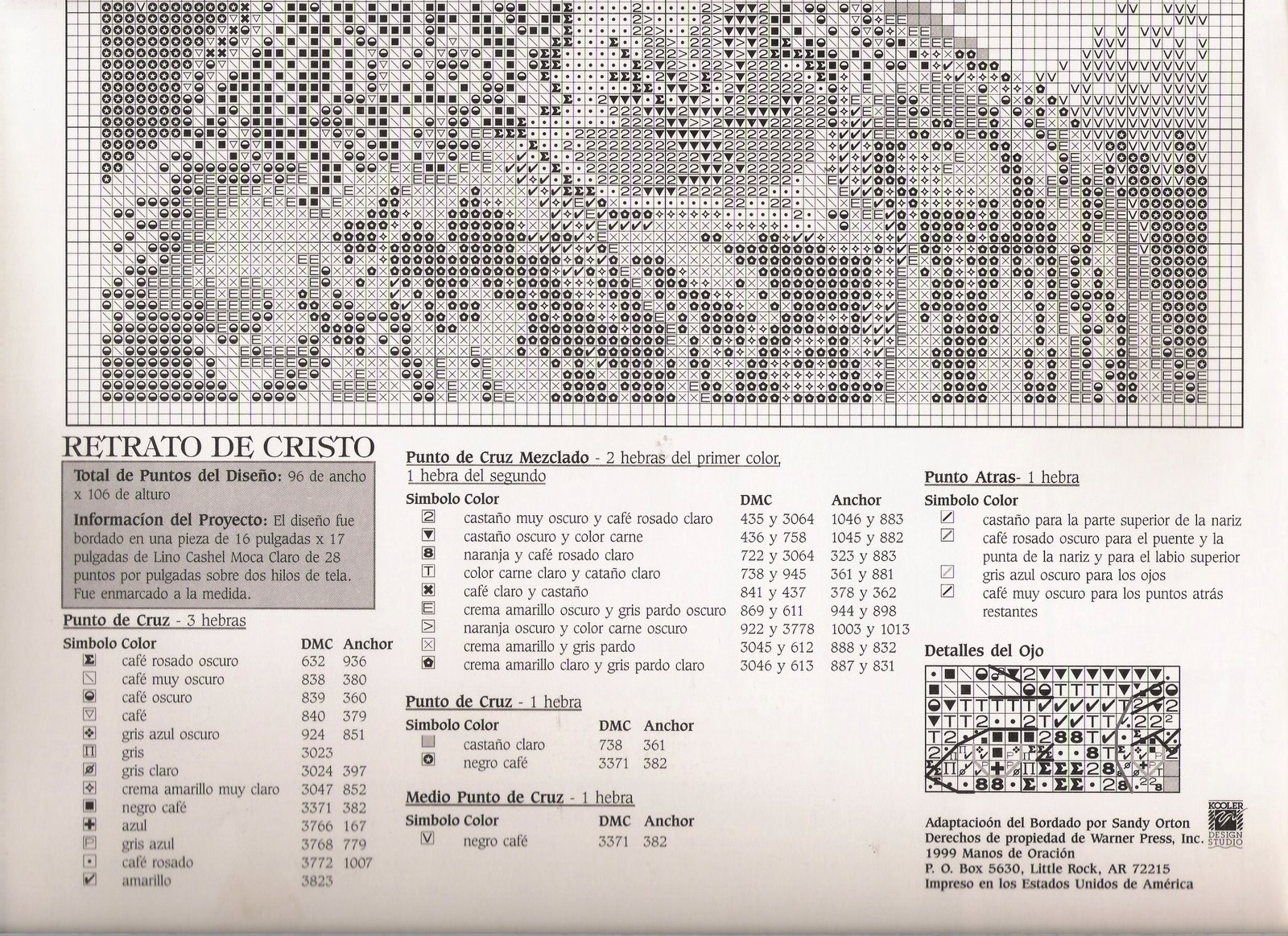 Schema punto croce Gesu 10