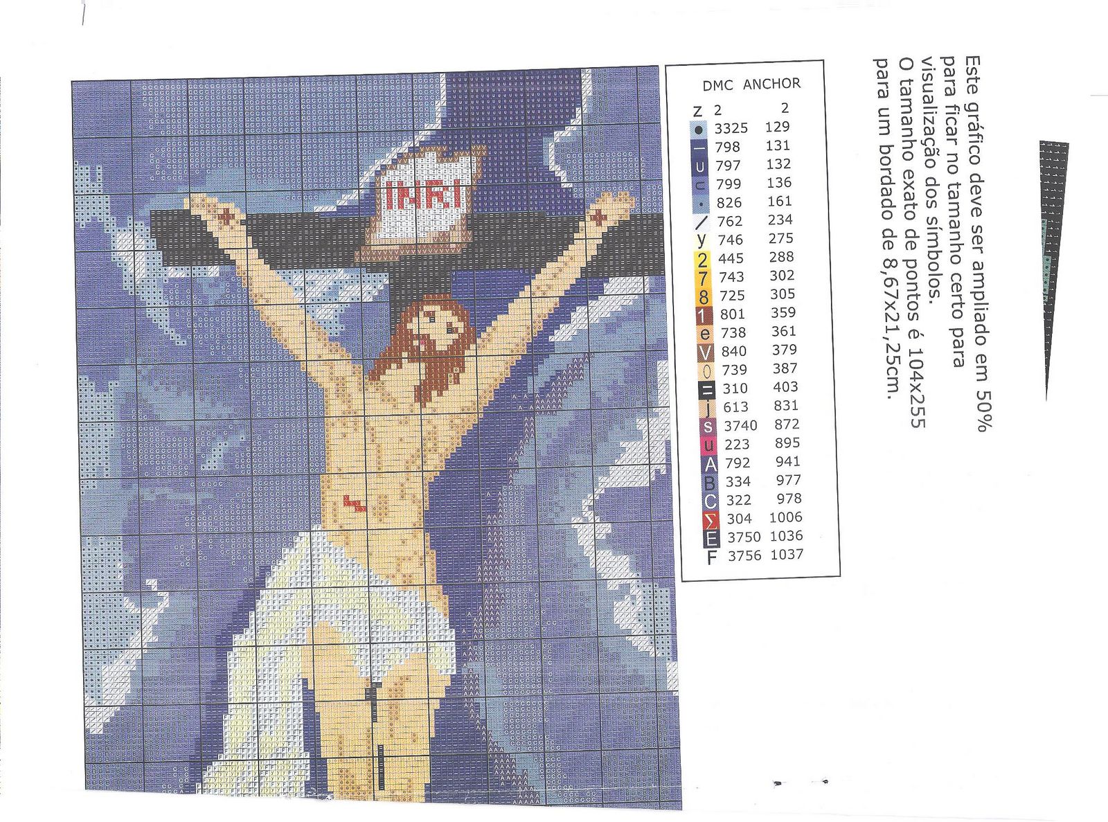Schema punto croce Gesu 13