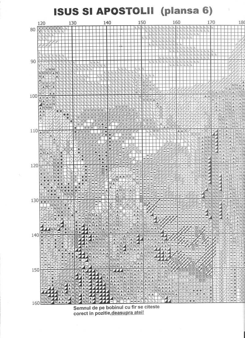 Schema punto croce Gesu Apostoli 12