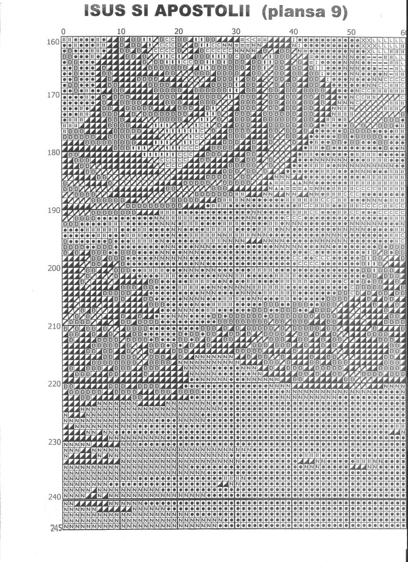 Schema punto croce Gesu Apostoli 16