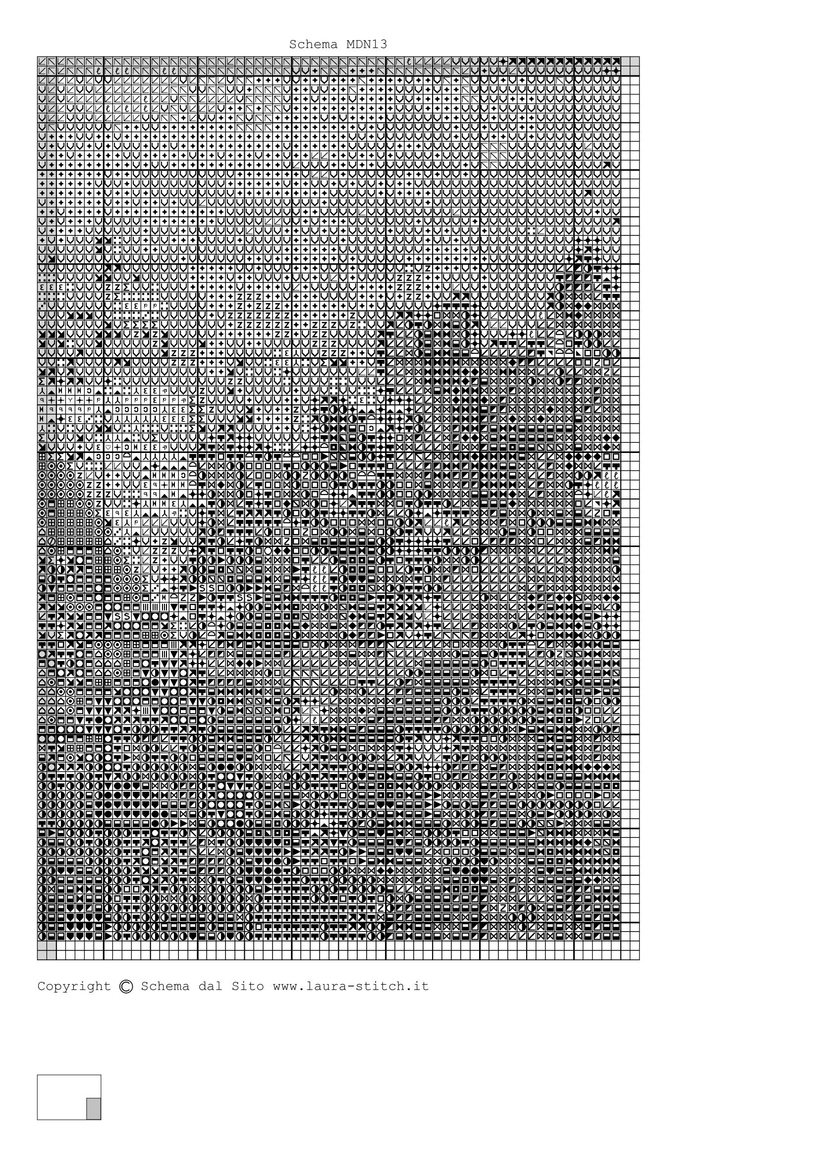 Schema punto croce Madonna 109