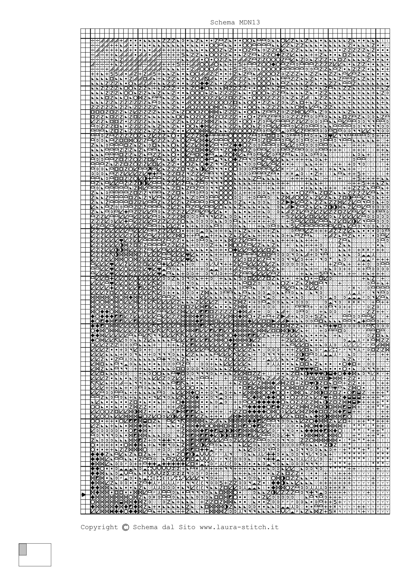 Schema punto croce Madonna 112