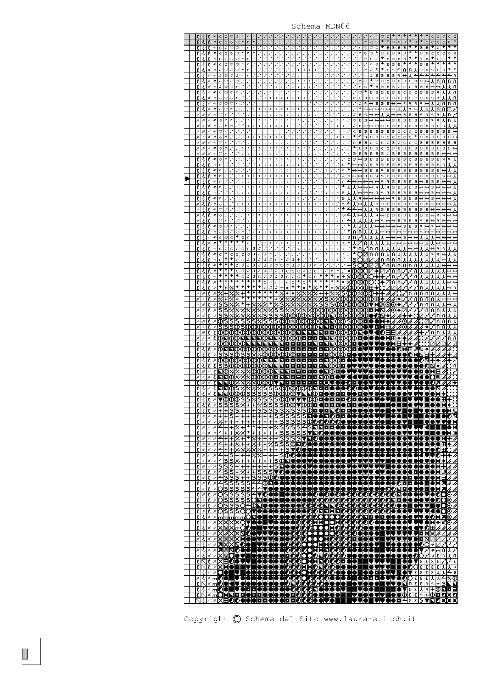 Schema punto croce Madonna 13