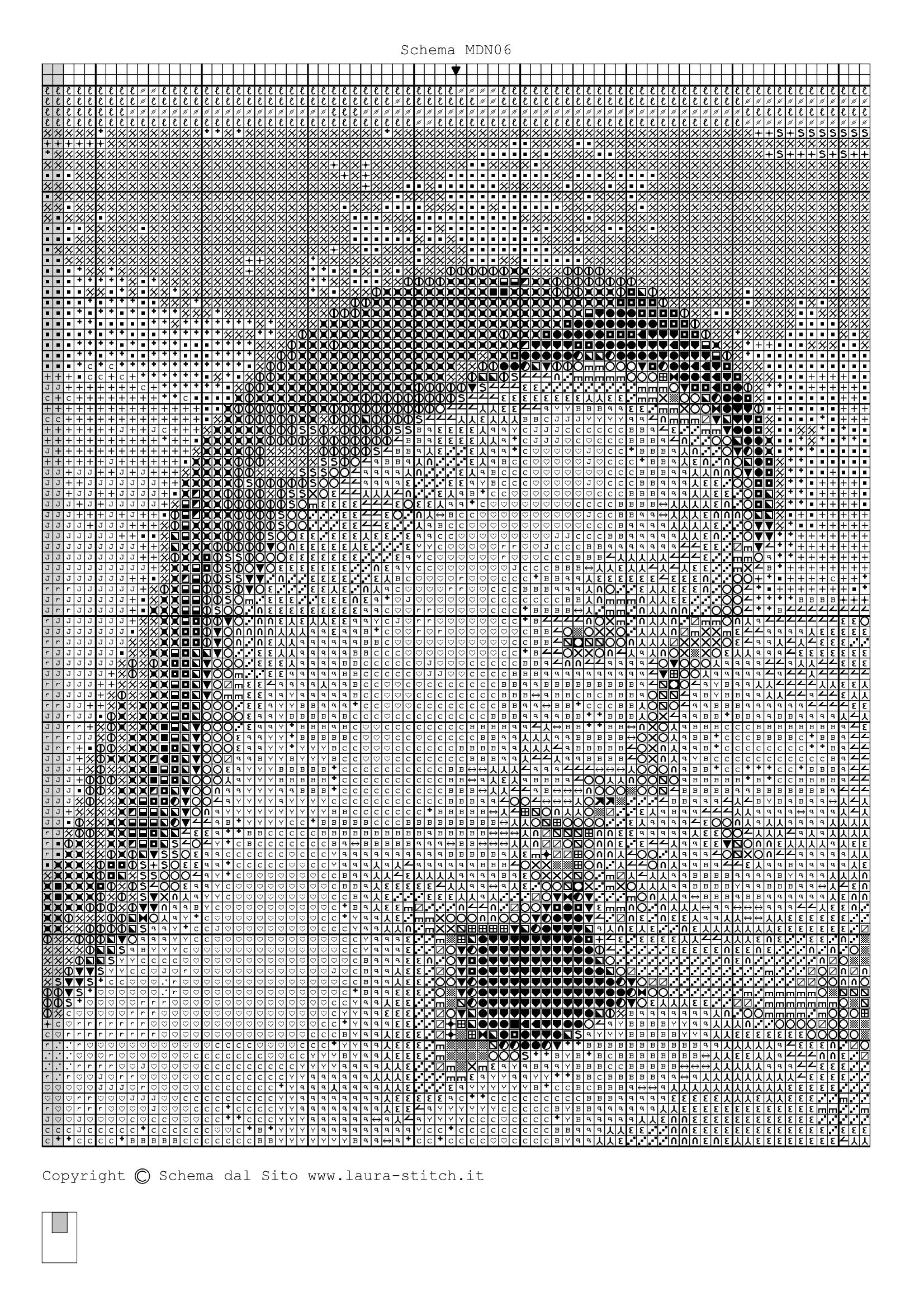 Schema punto croce Madonna 15