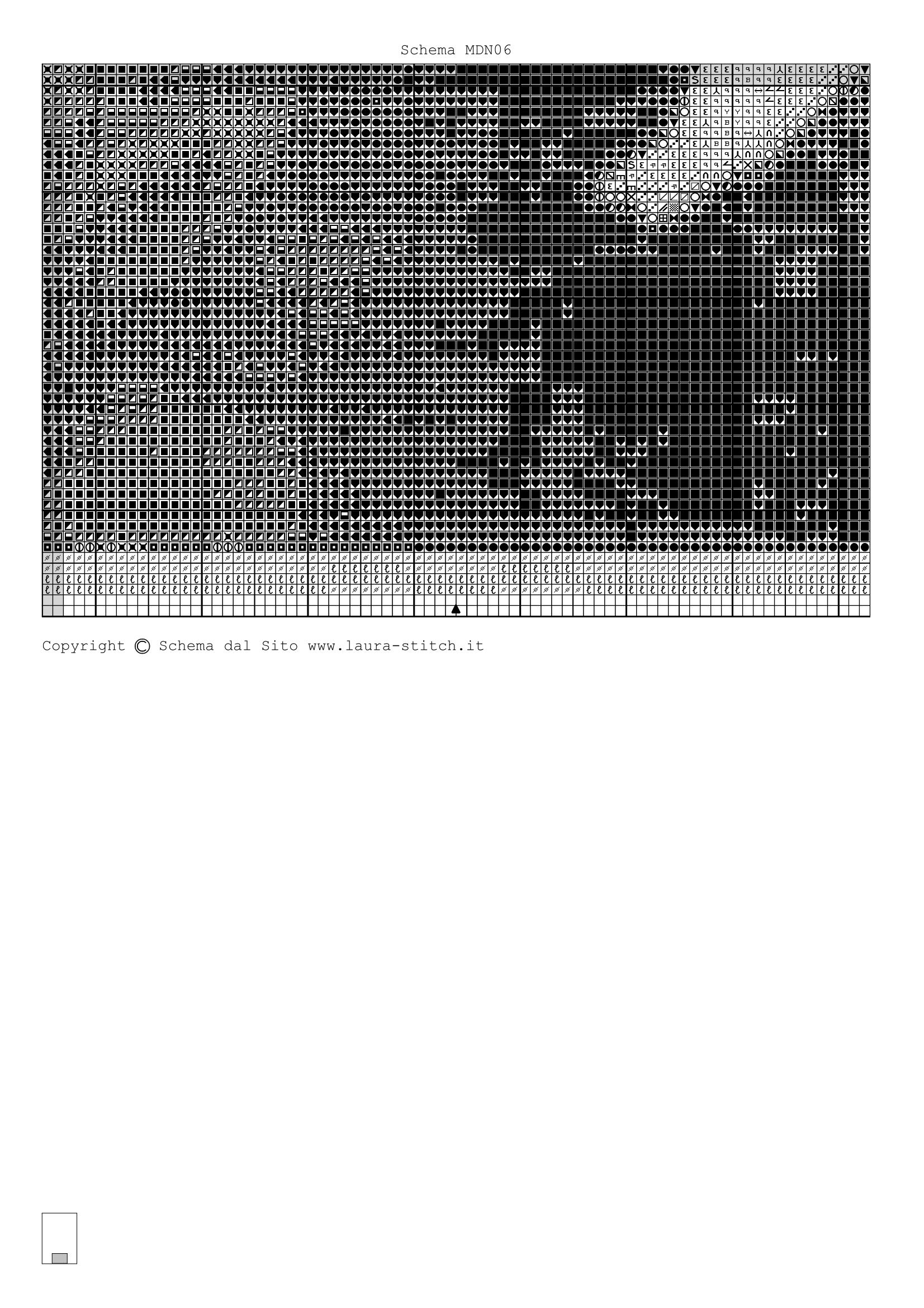 Schema punto croce Madonna 17