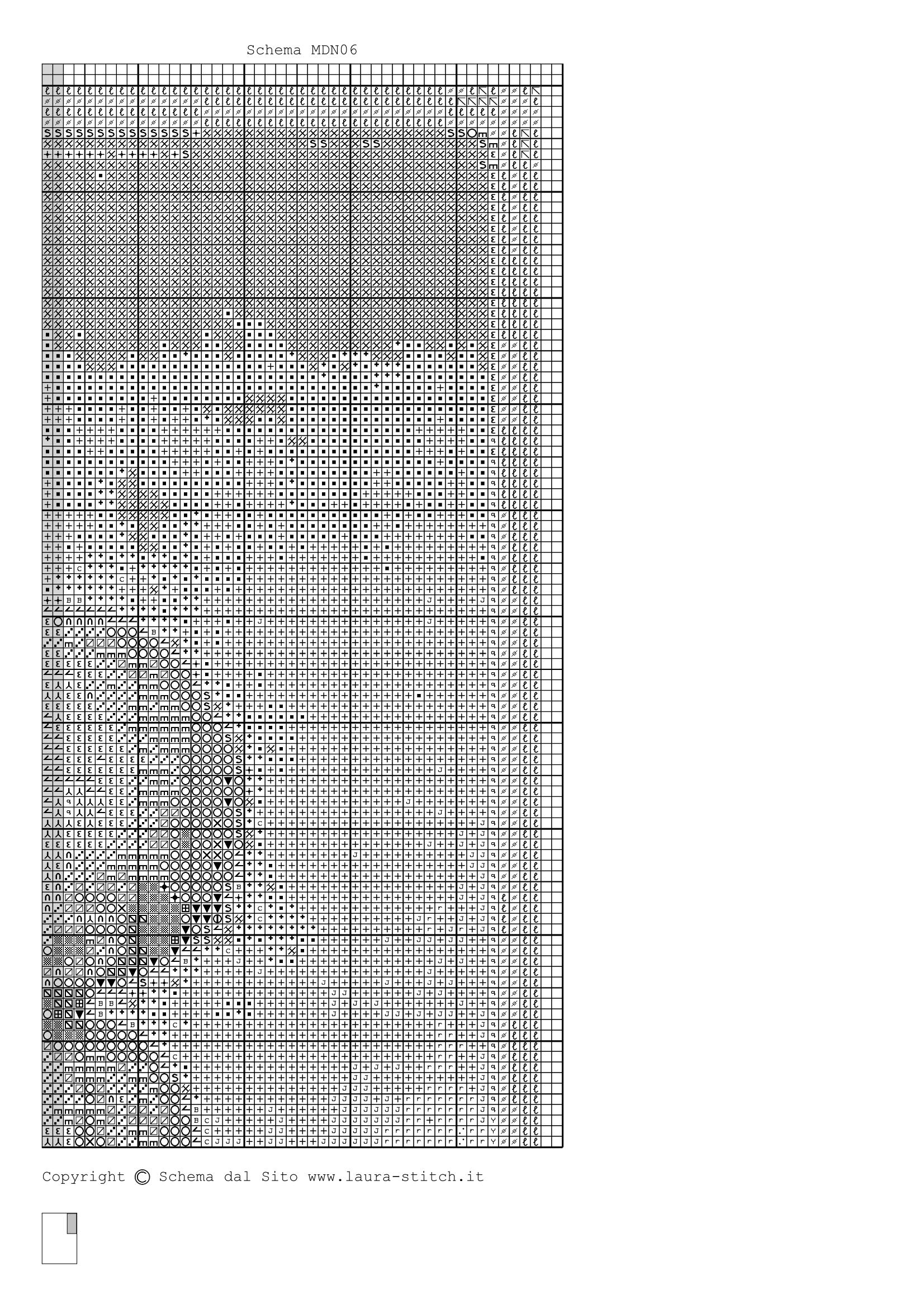 Schema punto croce Madonna 18