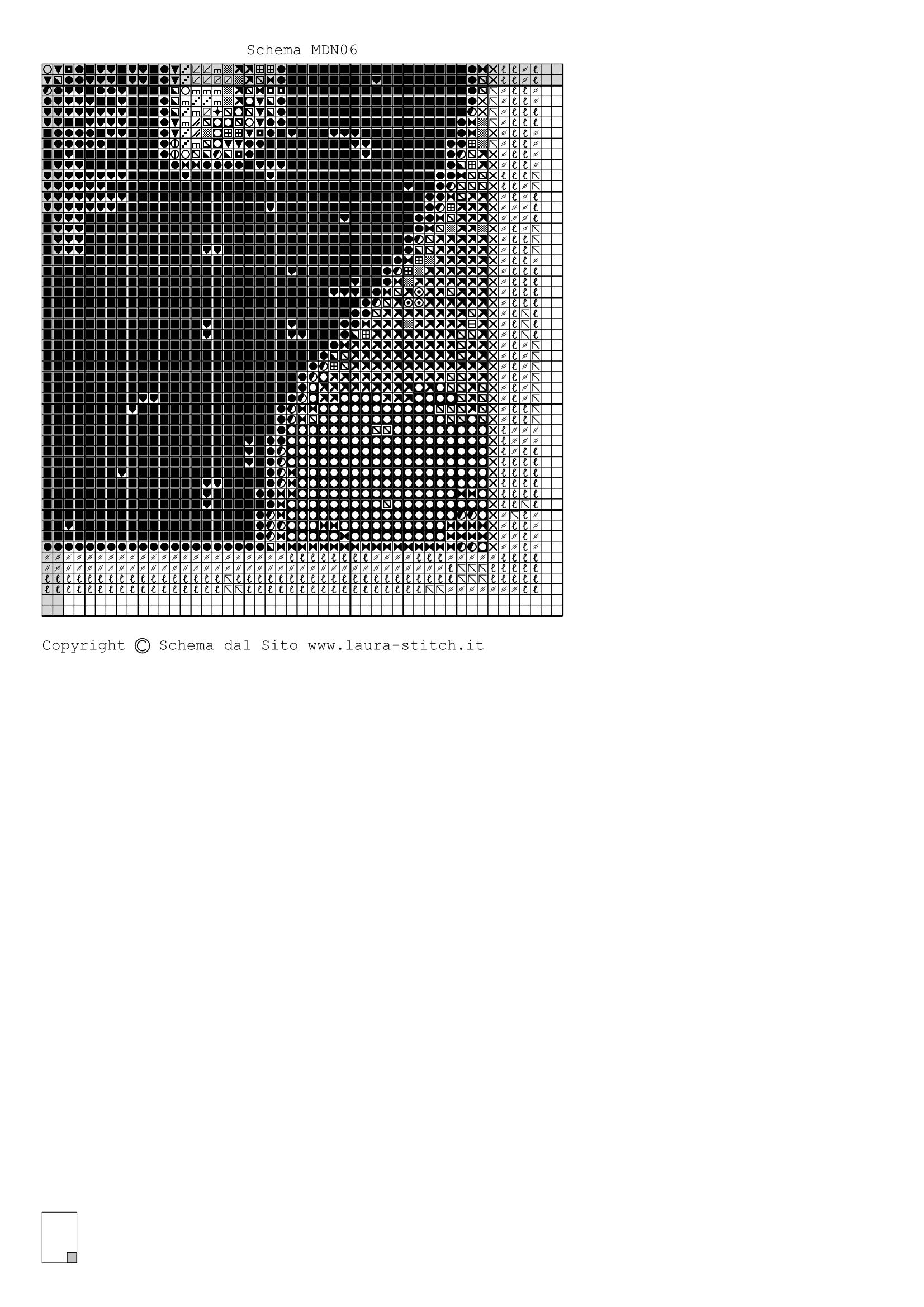 Schema punto croce Madonna 20