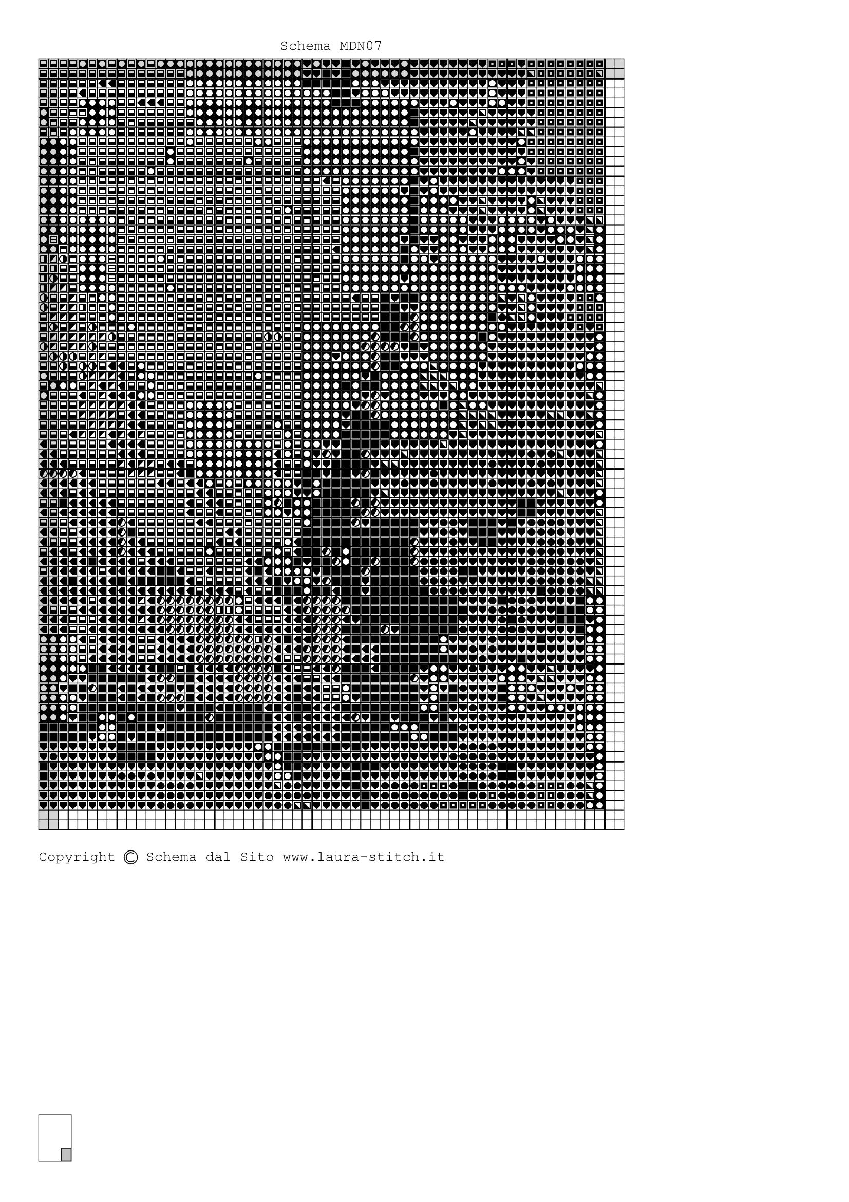 Schema punto croce Madonna 32