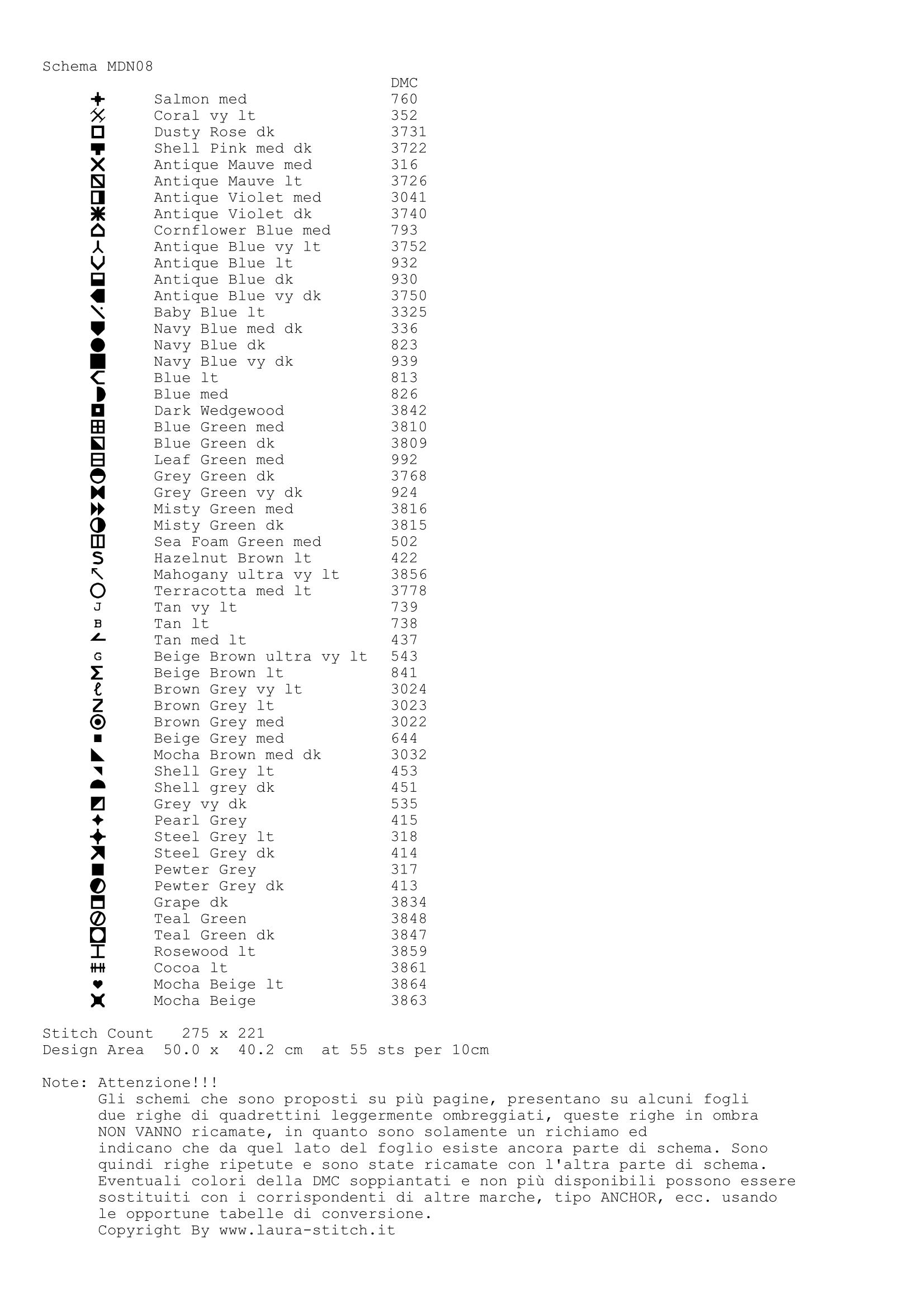 Schema punto croce Madonna 48