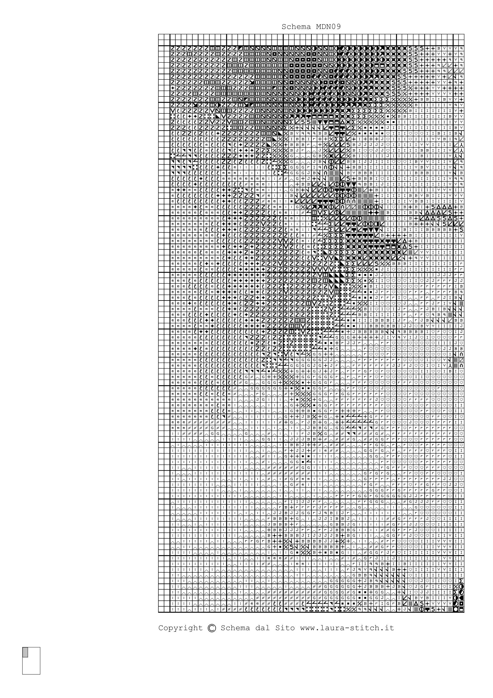 Schema punto croce Madonna 51