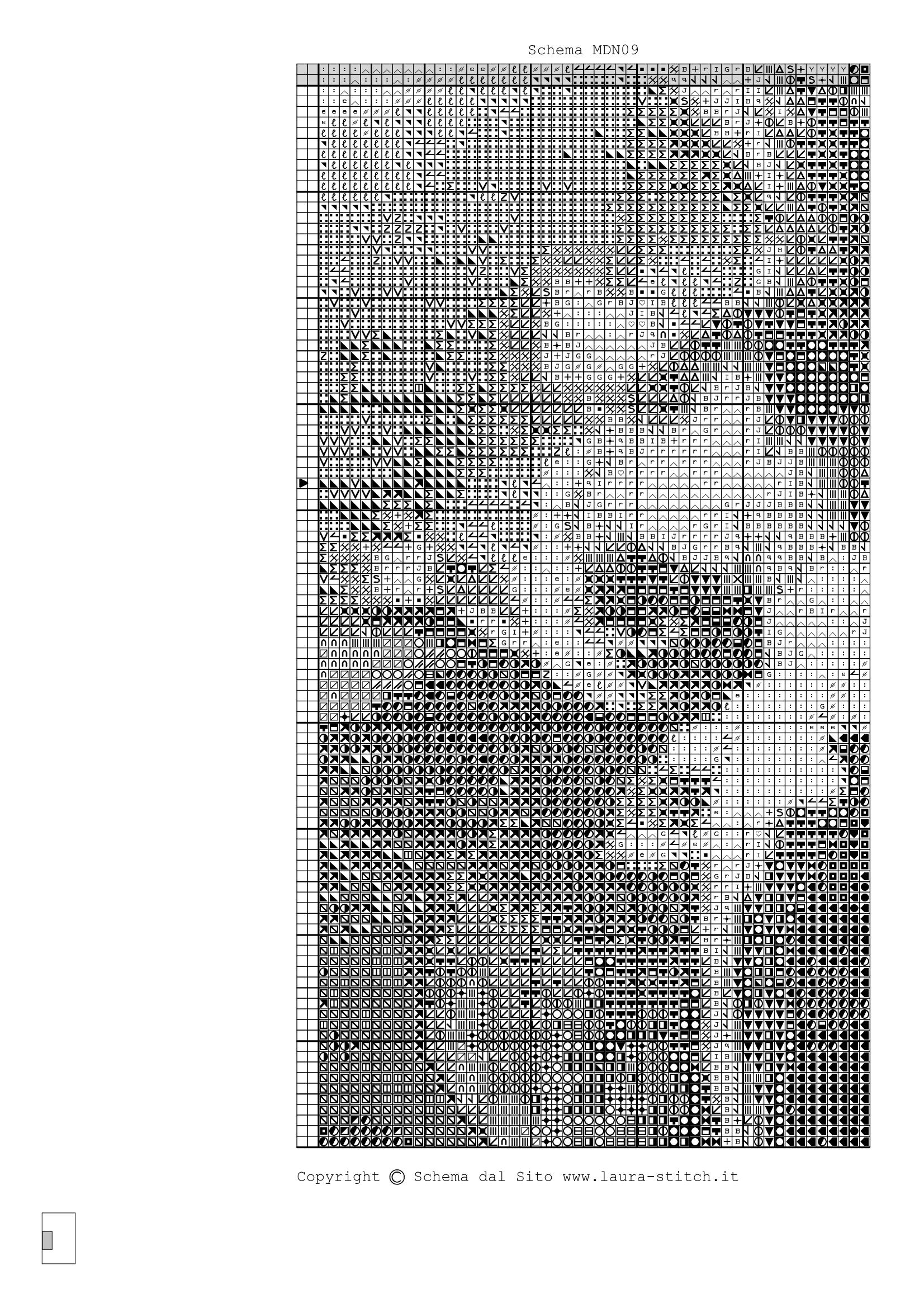 Schema punto croce Madonna 52