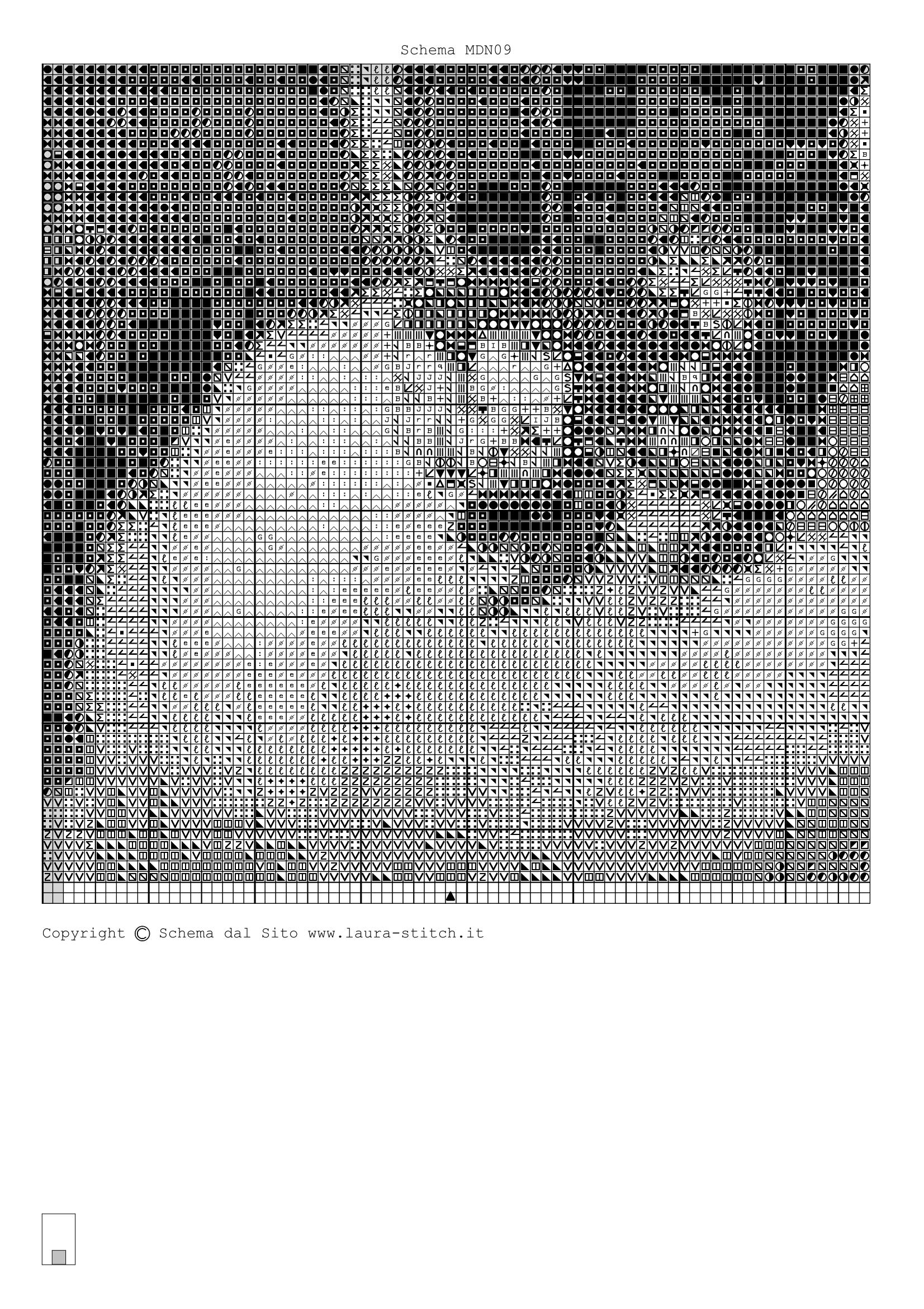 Schema punto croce Madonna 56