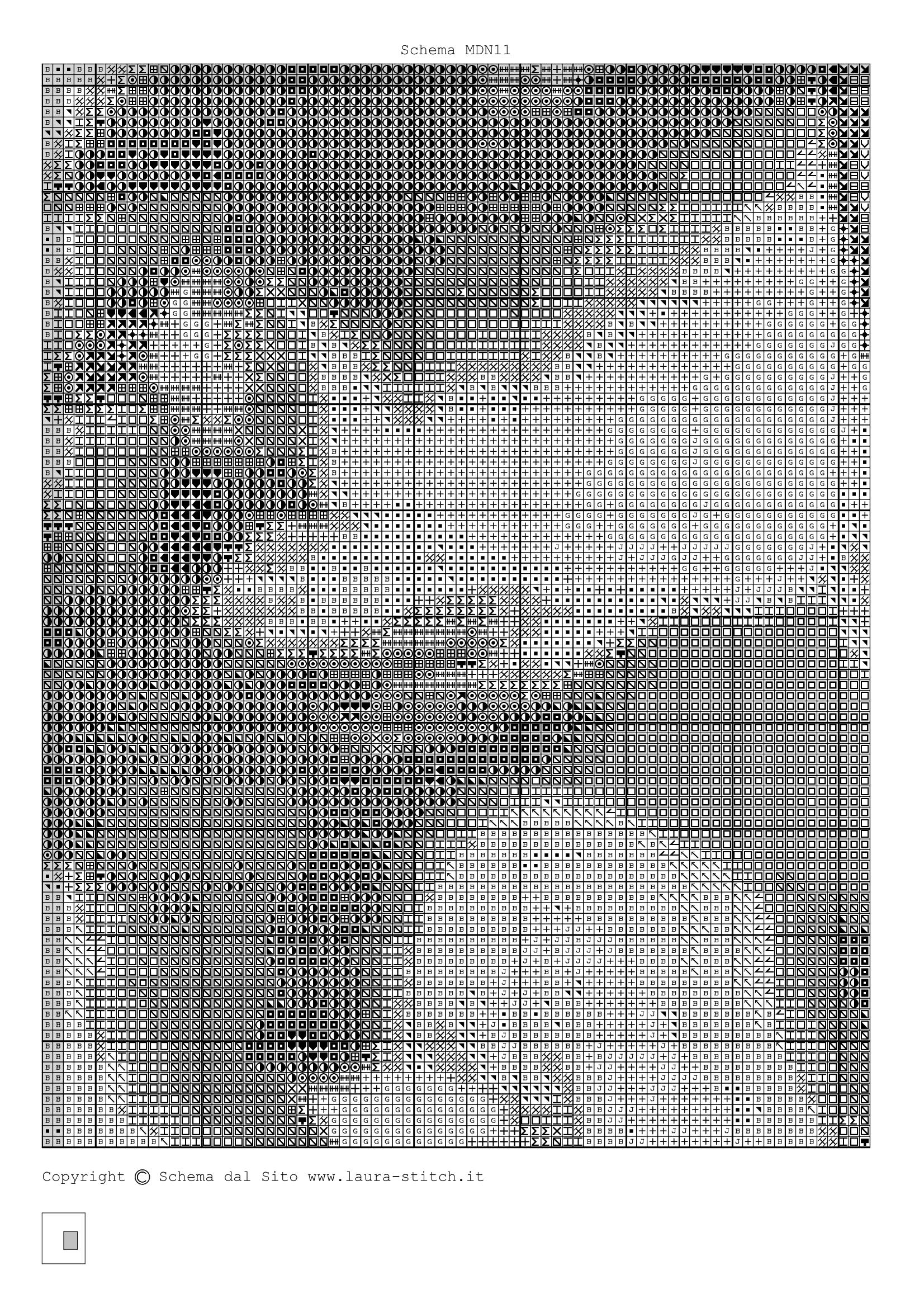 Schema punto croce Madonna 85