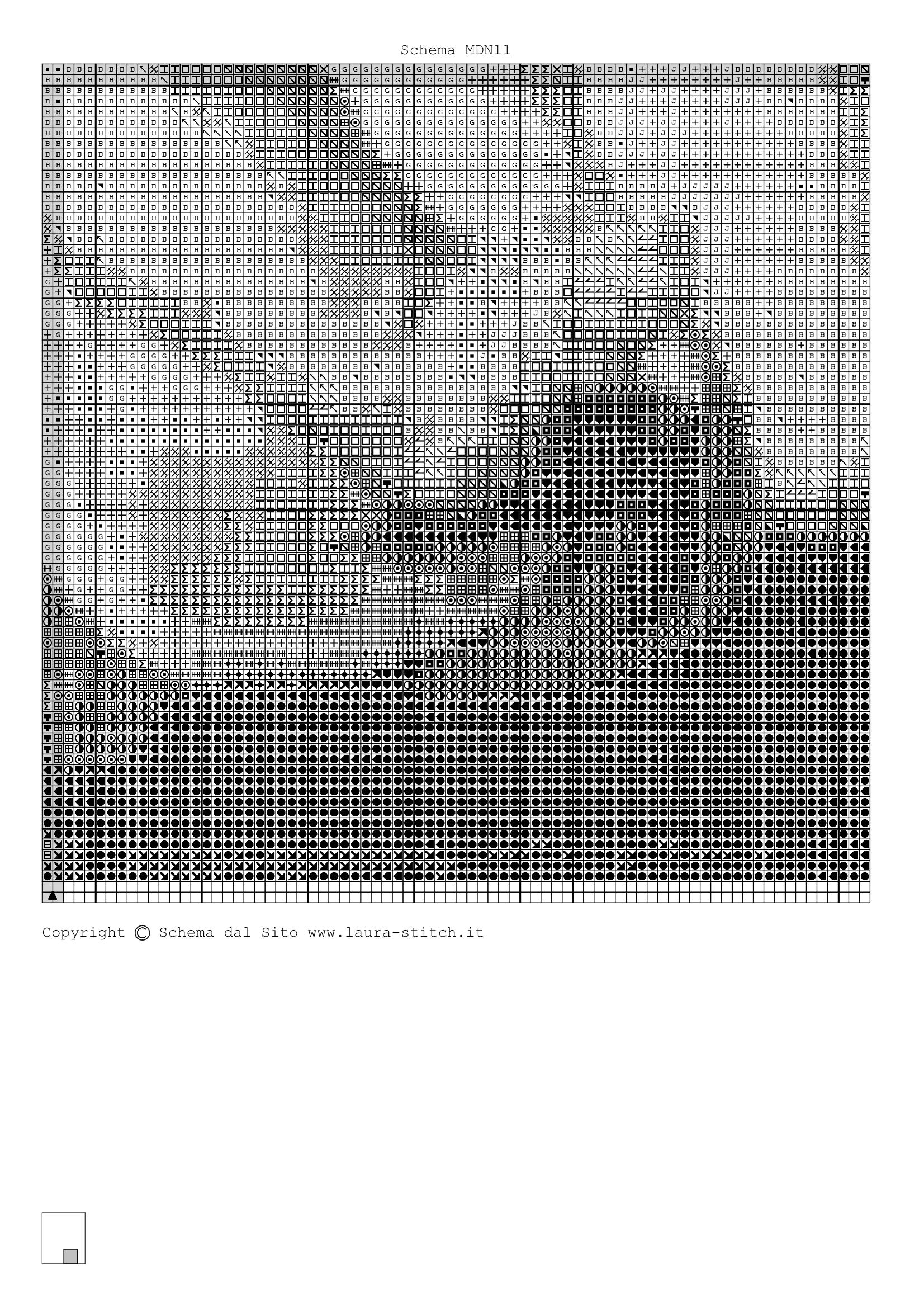 Schema punto croce Madonna 86