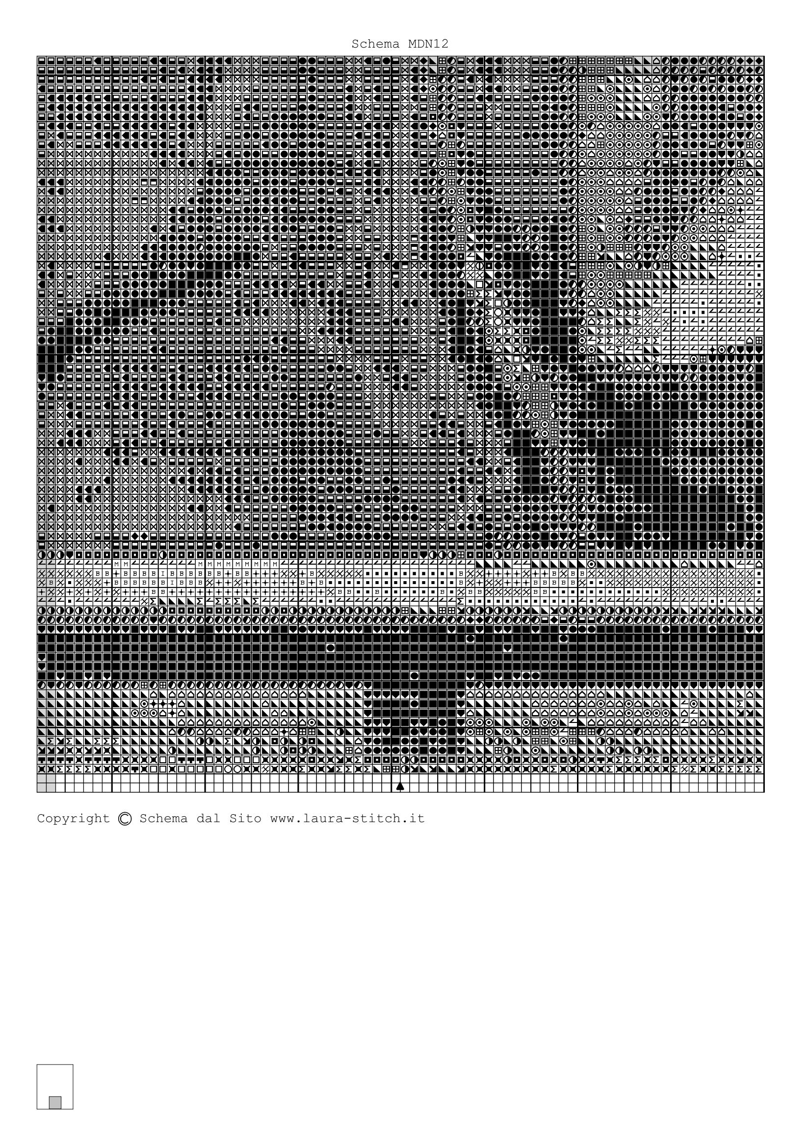 Schema punto croce Madonna 97