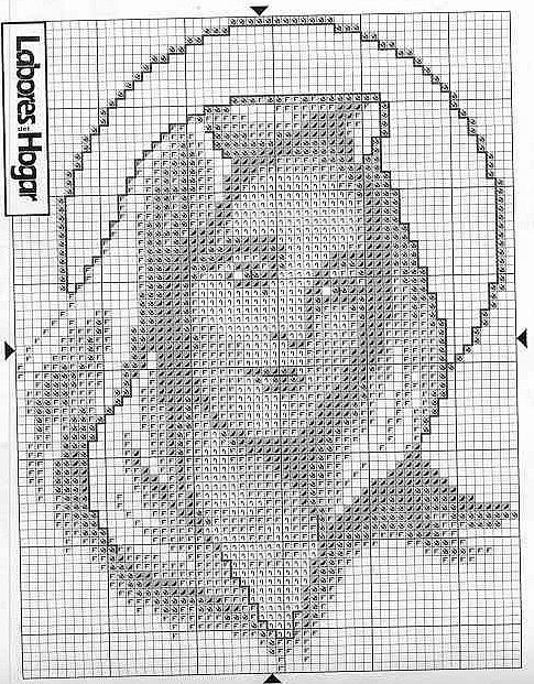 Schema punto croce Madonna Azzurra 07