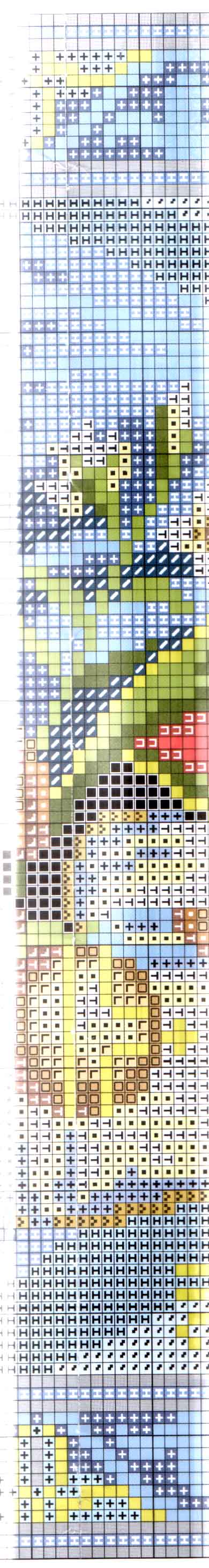 Schema punto croce Madonna Colorata 04