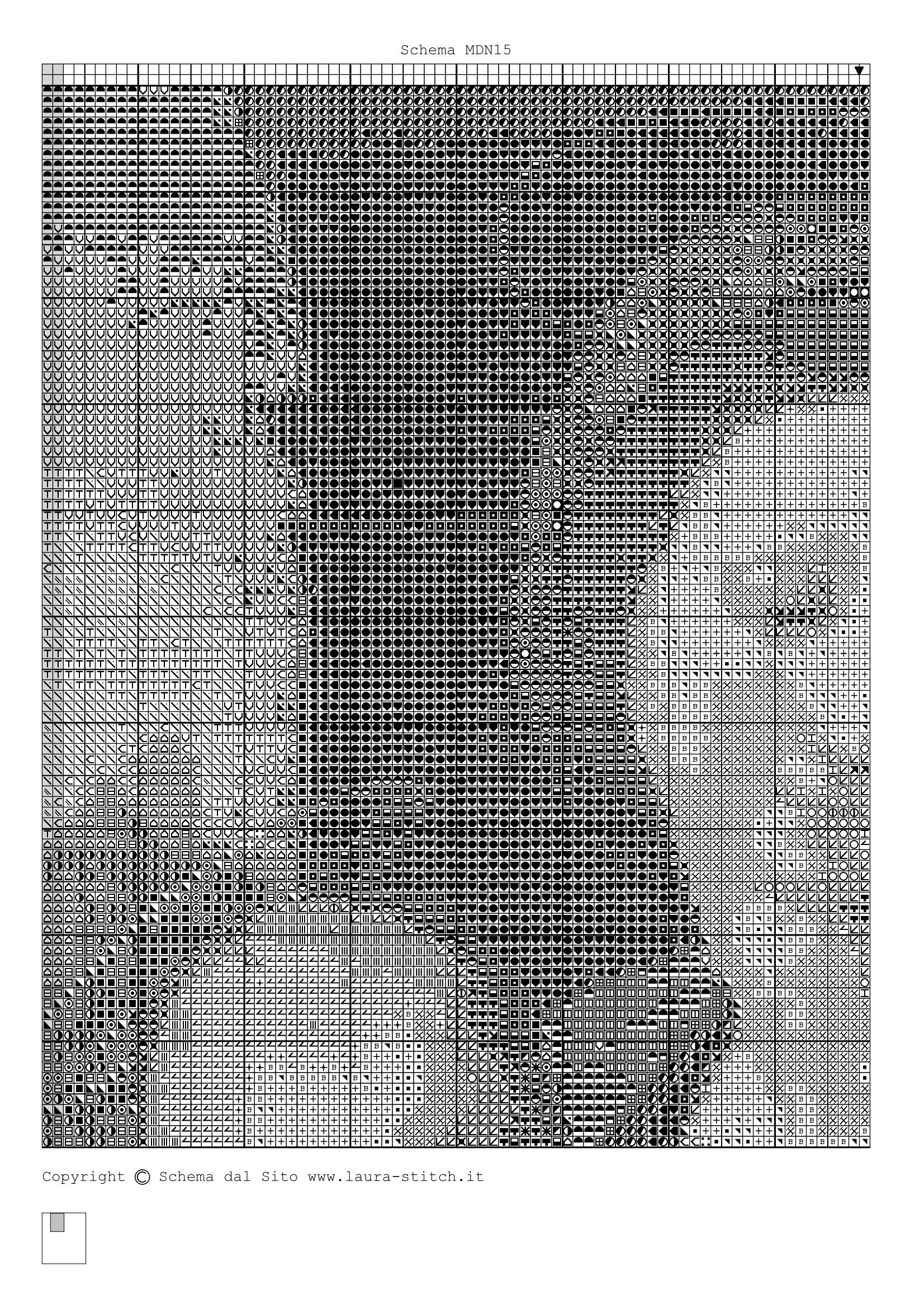Schema punto croce Madonna Con Bambino 05